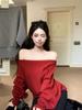 Famouswang Winter Xu Yan Multi-Wear One-Shoulder Wool Knit Top