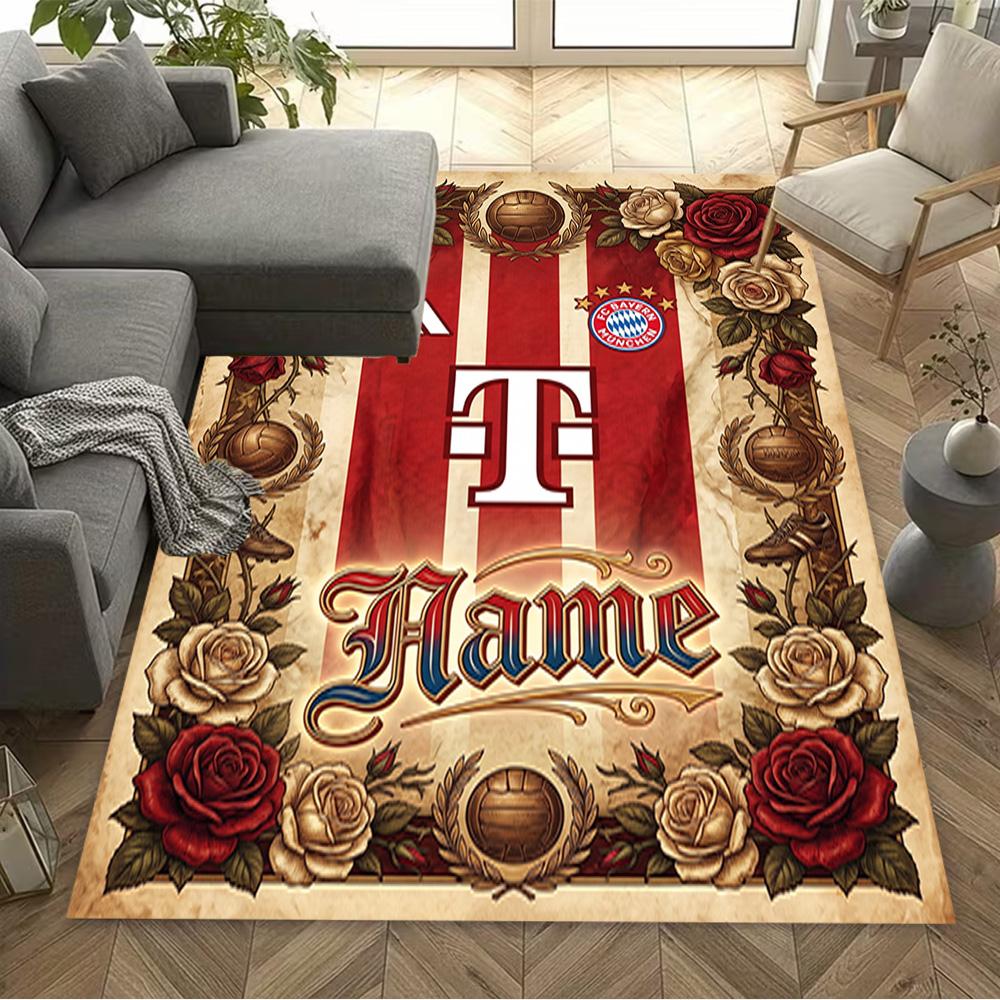 Bayern Munich Crest Artwork Floor Rug Office Rug Perfect for Bedrooms Study room Living Rooms Entryway Antislip Carpet Anime Office Decor
