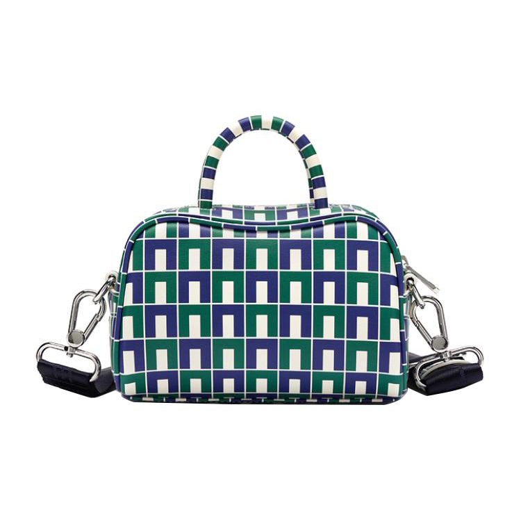 Lacoste Модная Сумка через плечо с принтом Color Block и логотипом, смешанные материалы, маленькая женская сумка, сине-зеленая NF4569FZN30