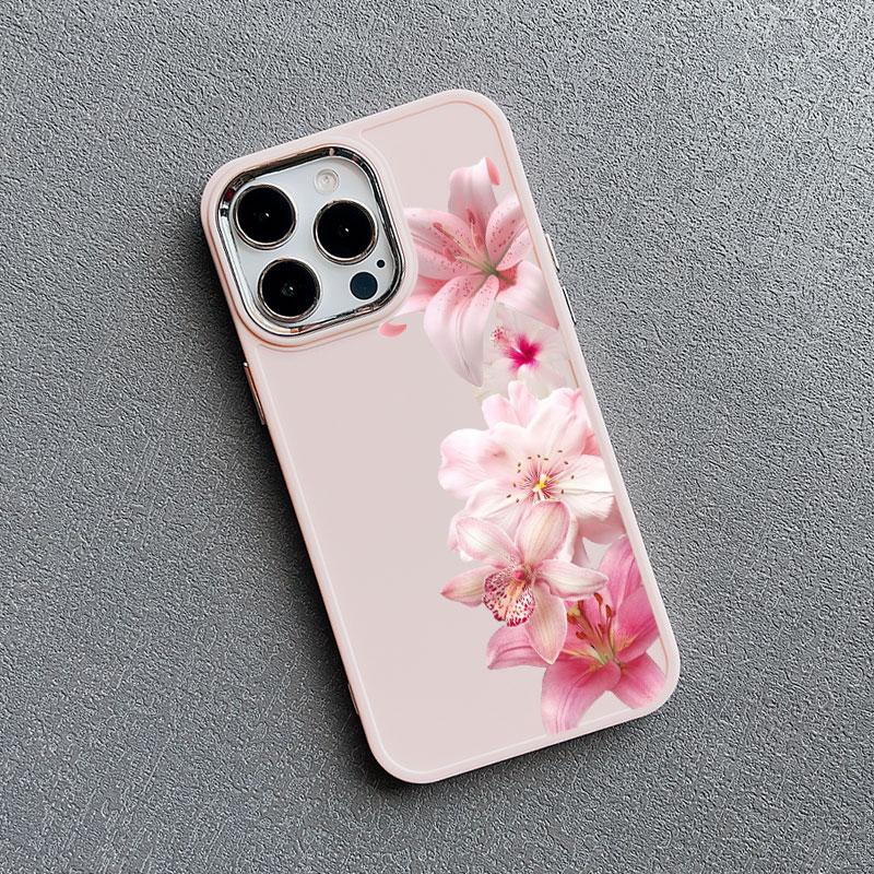 Силиконовый чехол для телефона для iPhone 15 16 14 Pro Max Plus 13 12 11 Pro Max XR XS X 7 8 SE2 Цветок Лилии Орхидеи Пышное Цветение Обложка