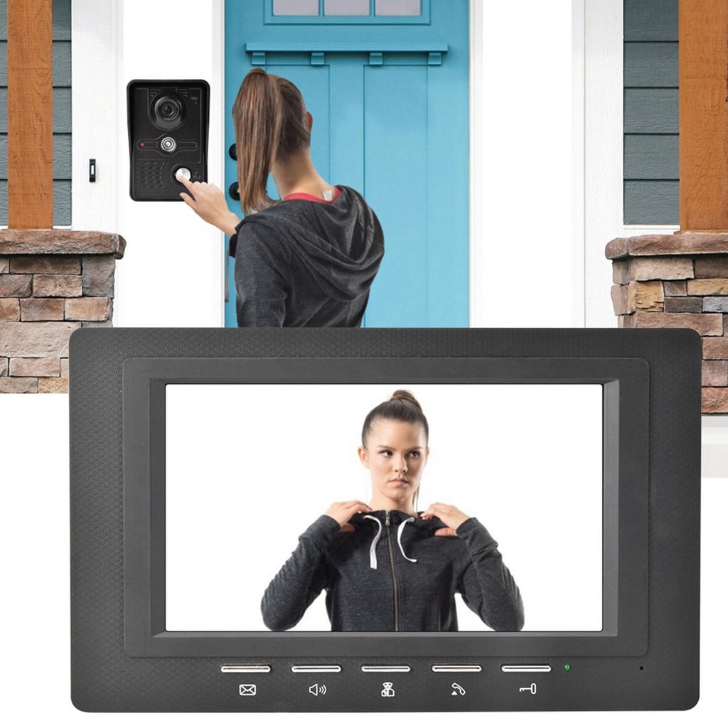 7-дюймовый TFT LCD видеодомофон домофон дверной звонок комплект 700TV линия ночное видение