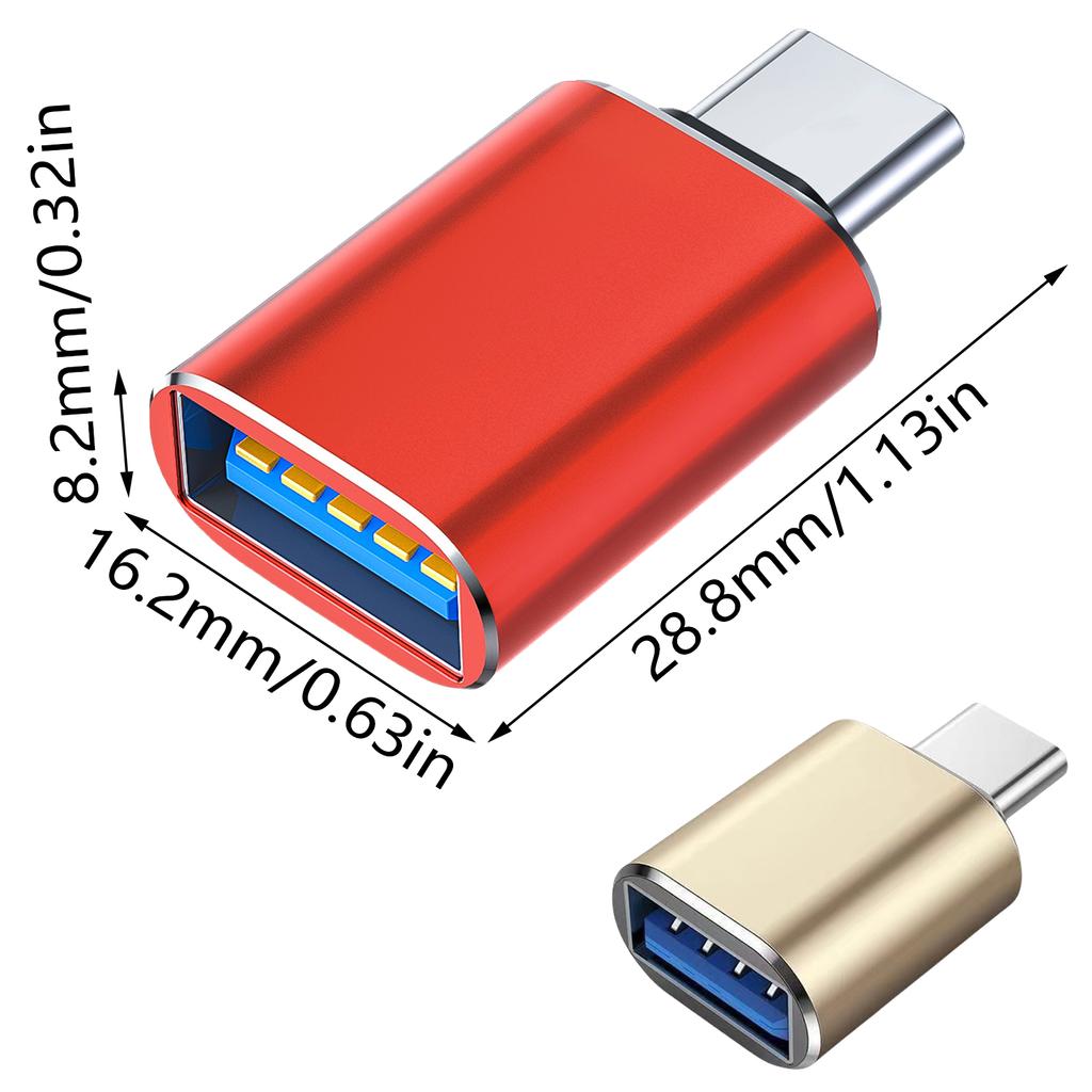 Высокоскоростной OTG-адаптер USB C на USB 3.0 с кабелем для зарядки Type-C для быстрой передачи файлов и расширения памяти