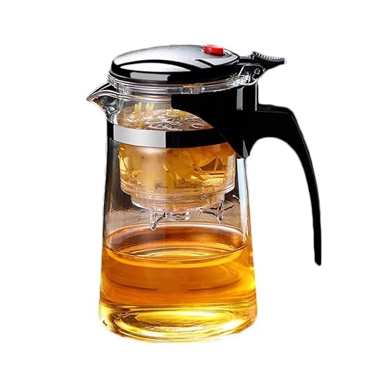 Godfun Glass Teapot, Tea Ceremony Cup, Filter Tea-Water Separation Tea Maker, Linglong Cup, Heat-Res