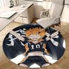 1 шт. Круглый ковер Haikyuu Хината Сёё 10 - Коврик для стула с дизайном из аниме, Подарок для офиса, Сезонное украшение, Подходит для декора дома, Гостиной