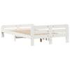 Solid Wood Bed without Mattress White 135 x 190 cm Pine Wood