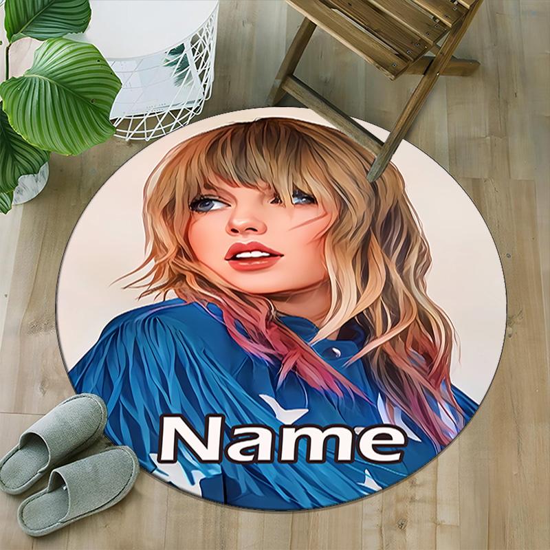 Customizable S-Singer Taylor Round Non-Slip Carpet - Ideal for Garden, Picnic, Office, Perfect for Decoration, Suitable For All Seasons