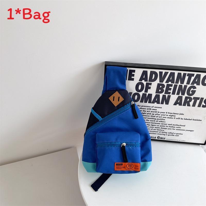 Модная детская наплечная сумка с дизайном в стиле колор-блок для повседневных школьных прогулок