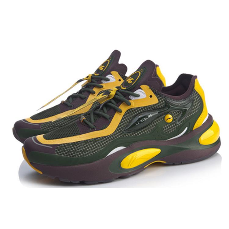 Li Ning V8 1.5 Нескользящие Легкие Низкие Беговые Кроссовки Мужские Желто-Черные ARHQ049-3