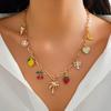 Bohemian Cherry Pendant Clavicle Chain - European & American Style Dopamine Necklace