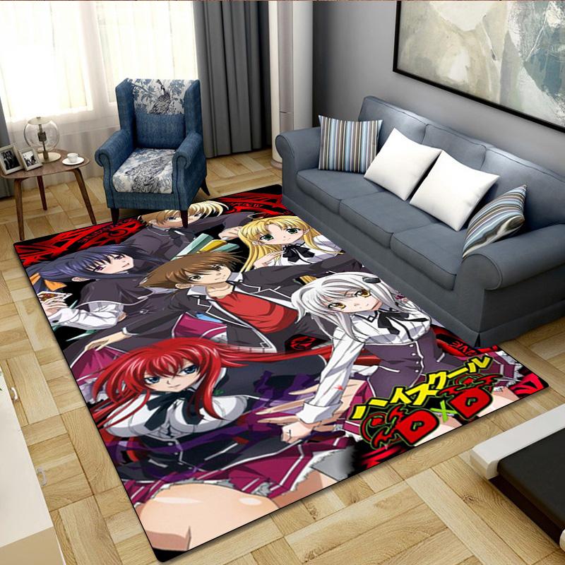 High School Dxd Carpet Office Decorative Carpet For Living Room Bedroom Door Mat Floor Rug Computer Chair Area Rug