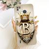 For Tecno Pop 4 LTE / Pop 4 Air Feather Crown Initial Letter Phone Case For Tecno Pop4 Lte 4Air Soft Silicone Covers Bumpers