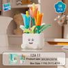 Creative Potted Plants Bricks Model Cheerful Flower Botanical Building Blocks Good Mood Assemble Toys Gifts Ornament Decoration