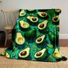 Avocado Print Flannel Blanket bedroom Blanket for Livingroom Couch lunch break Soft throw for Friend's festival Gift