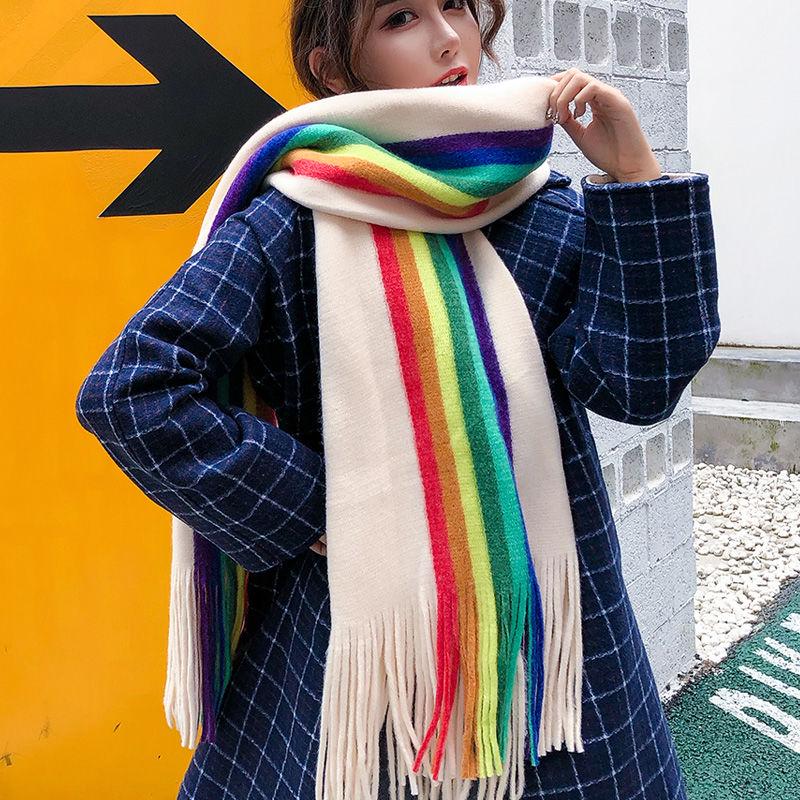 Women Plaid Scarves, Thickened Warm Scarves for Male and Female In Winter Warm Scarves