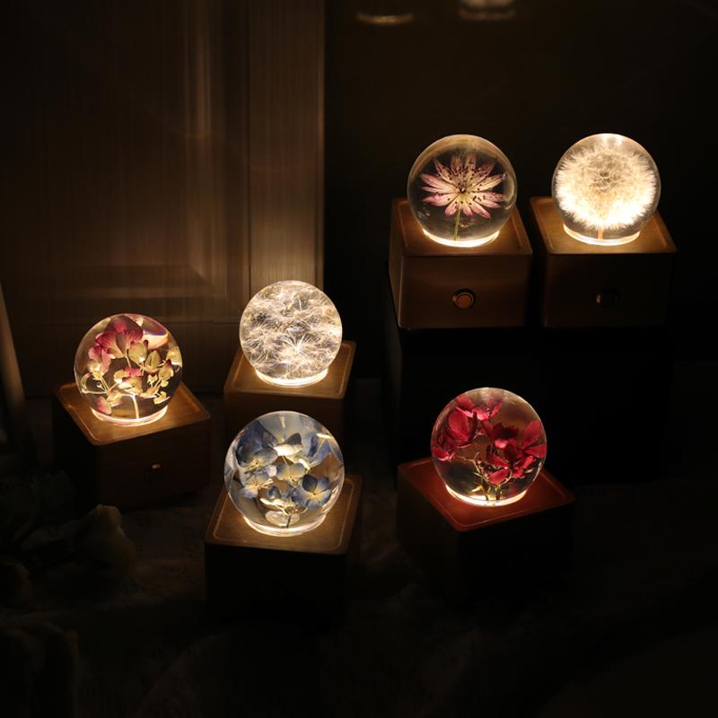 Hot Item Novelty Gifts 2025 Trends New Innovative Product Ideas Real Flower Light Bluetooth Speaker Holiday Festival Gift
