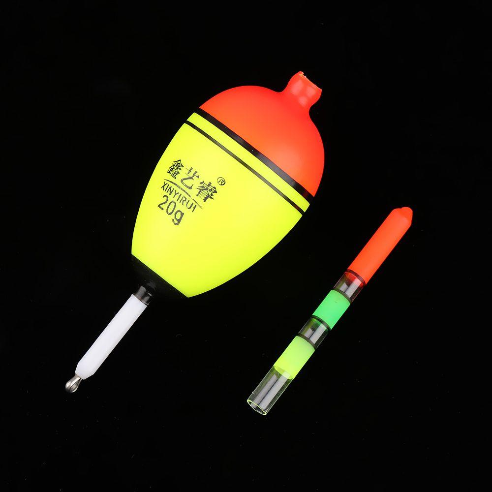 2pcs New Bobber Plastic Fishing Night Float Eva Foam Light Stick Ball Boia