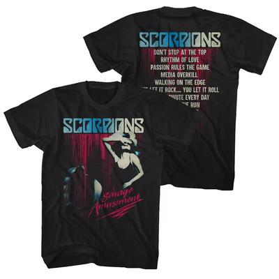 2025 Рок-группа The Scorpions 1984 Хип-хоп мода Хлопковые футболки Графическая Унисекс Мужская Женская Летняя Футболка с коротким рукавом и круглым вырезом