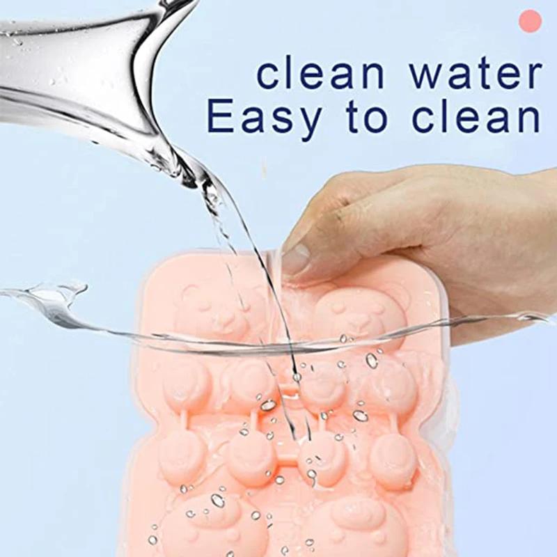 2/4/6 сеток Kawaii Bear силиконовые формы для изготовления кубиков льда летние избавляют от жары формы для кубиков льда для самостоятельного приготовления напитка ледяной кофе