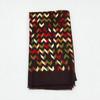 Long Fringe Fringe Shawl Wrap Sun Protection Polyester Shawl Chevron Print Scarf  Autumn Spring