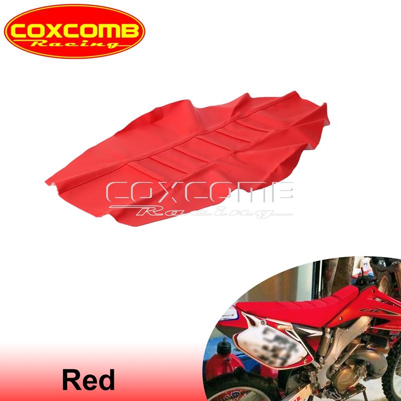 Custom MX Seat Cover Ribbed Motocross Racing Seat Pad For Suzuki Yamaha Gas Gas Kawasaki KLX KXF EXC RM RMZ DRM WR YZ 125 450