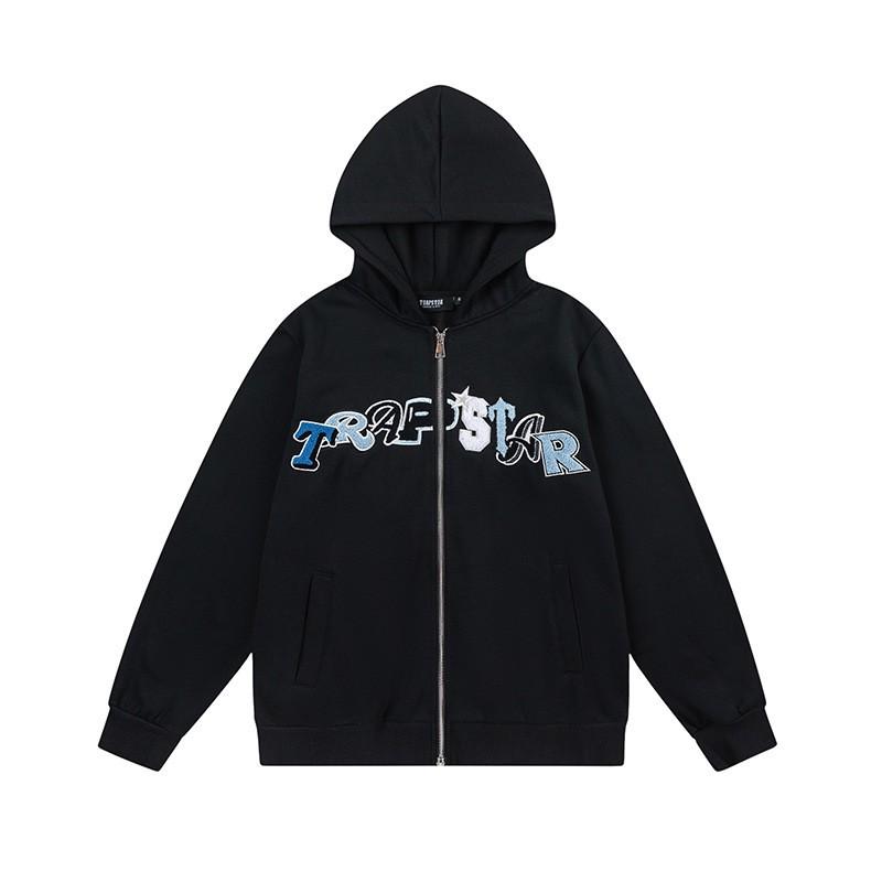 Unisex Streetwear Hoodie Set With Embroidered Letter Design Loose Fit Cotton Pullover Fall Casual Wear