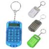 Plastic Casing 8 Digits Electronic Mini Calculator W Keychain Random Color
