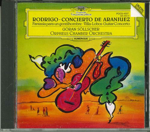 CD GORAN SOLLSCHER - Rodrigo Concierto De Aranjuez POCG1007 POLYDOR Japan Classical Used