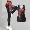 Модный женский комплект для йоги с принтом животных, леггинсы для тренировок, спортивный костюм для фитнеса, повседневный набор для йоги, спортивный костюм