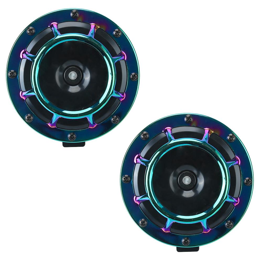 Автомобильный гудок, новая крутая цветовая схема, автомобильный мотоцикл, модификация решетки, гудок, 1 пара, электрический гудок 12 В 115 дБ