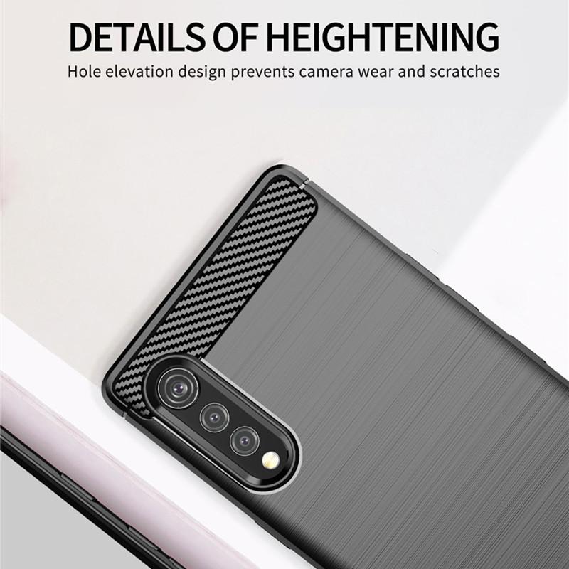 Для LG Velvet Case Для LG Velvet Cover 6.8 дюймовый углеродное волокно противоударный силиконовый бампер для LG Velvet Fundas