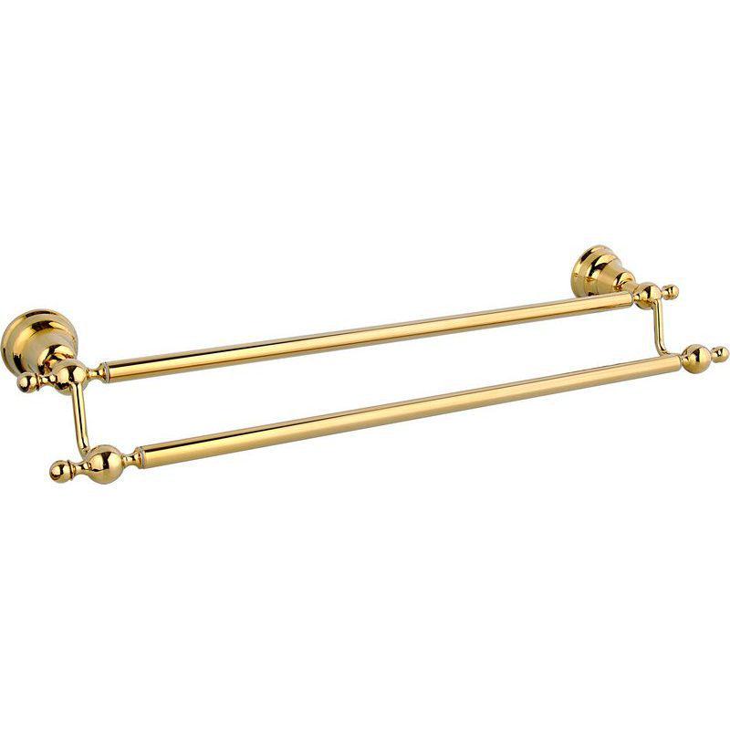 Gold Chrome Plated American Style Towel Rack Set - Retro Bathroom Accessories