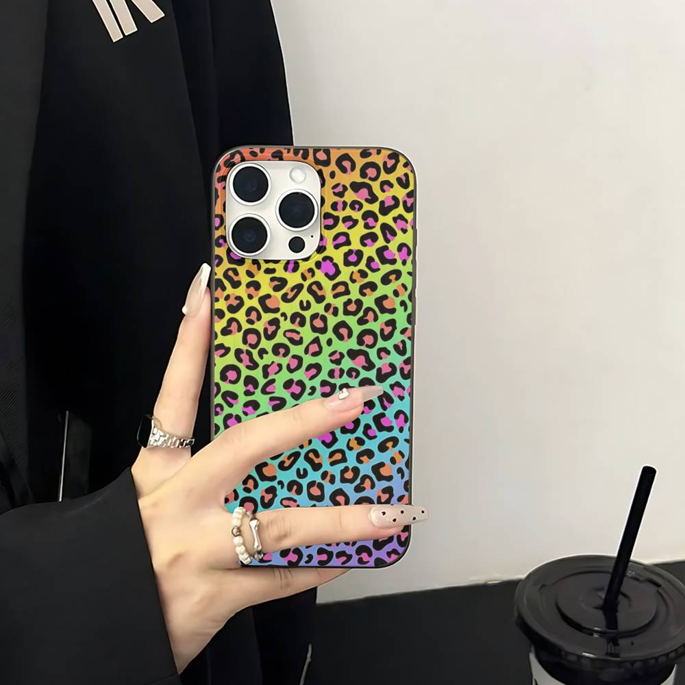 Классический Леопардовый Гепардовый Для IPhone 16 15 11 12 13 14 17 Pro Max PLUS Pro Мягкий Гофрированный Силиконовый Задний Чехол для Телефона