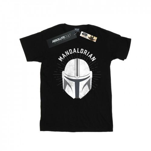 Star Wars Mens The Mandalorian Helmet T-Shirt