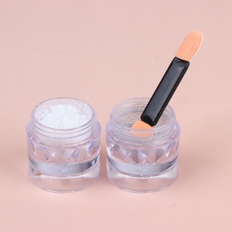 Chrome Pearl White Mirror Nail Powder 1g Pigment For Nail Art Rubbing Shell Effect DIY Manicure Salon Long Wearing Shine