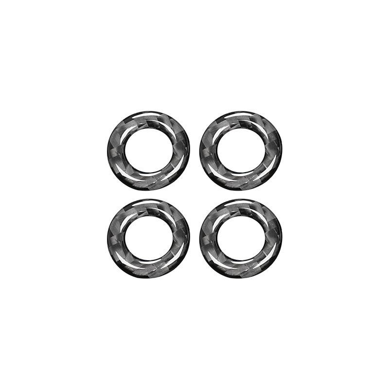 4PCS Carbon Fiber Car Door Lifter Buttons Frame Decoration Sticker For Mercedes Benz GLK 300 260 350 2008-2015 Interior Parts