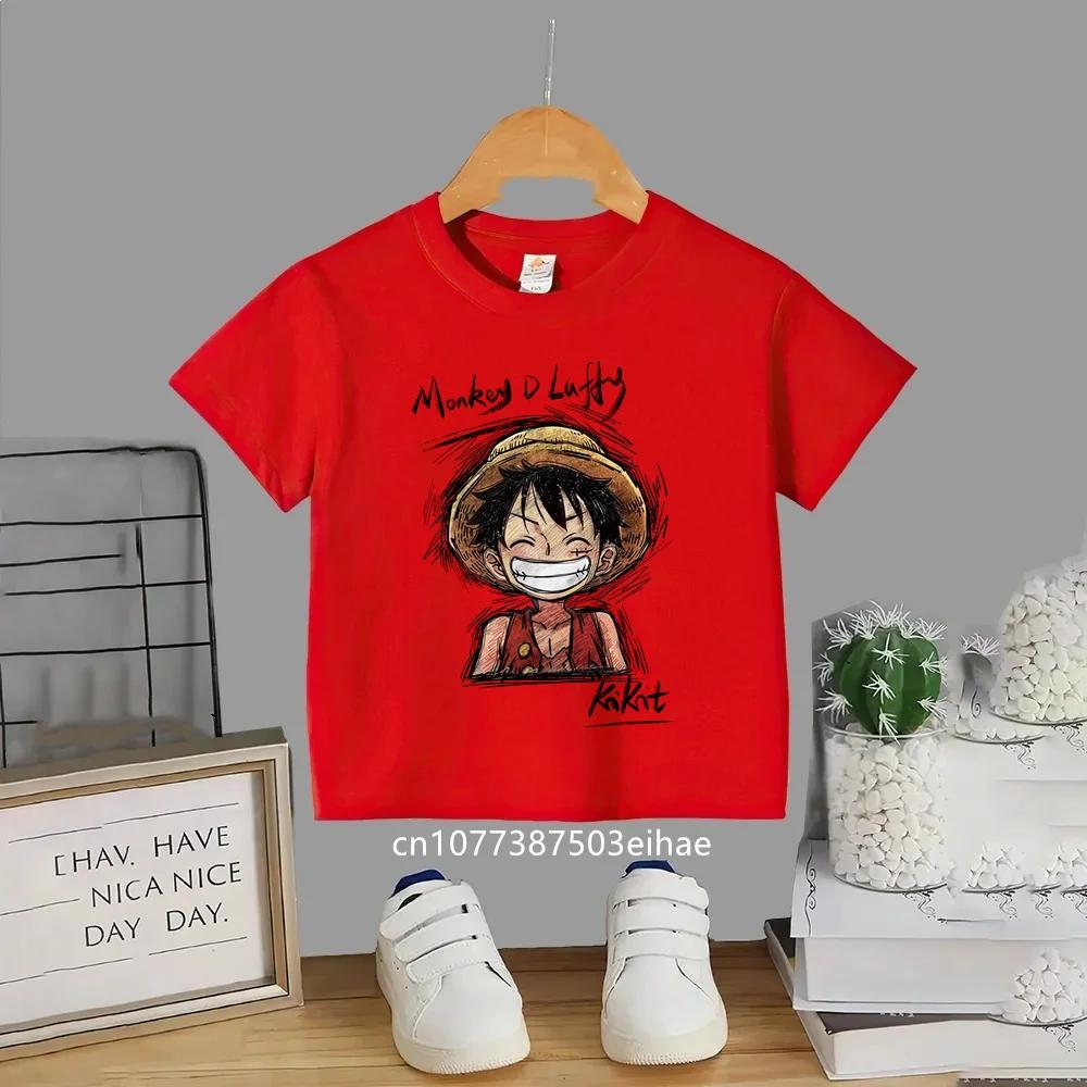 Anime Character Print Tshirt For Kids Summer Comfortable Tshirts Childrens Clothing Tshirts