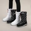 2025 Women's Winter High-Top Snow Boots: Non-Slip, Comfortable, Drawstring Closure, Plus Velvet, Thick Sole