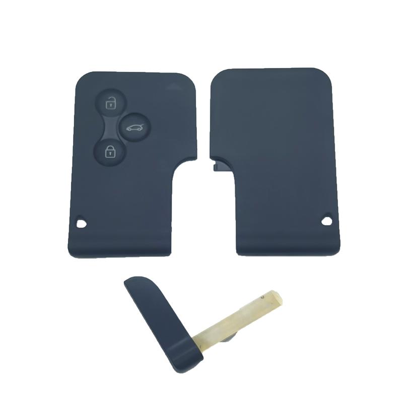 Cocolockey 3-кнопочный брелок-карта, корпус для смарт-ключа, подходит для Renault Megane Scenic 2 Clio 3, без клея, замена ключей, высокое качество