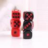 10pcs Acrylic Dice 16mm Red Black Round Corner High Quality Boutique Game Dice