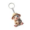 Lovely Milk Drink Pig Acrylic Keychain for Car Home Decoration With Vibranting Color and Sturdy Materials