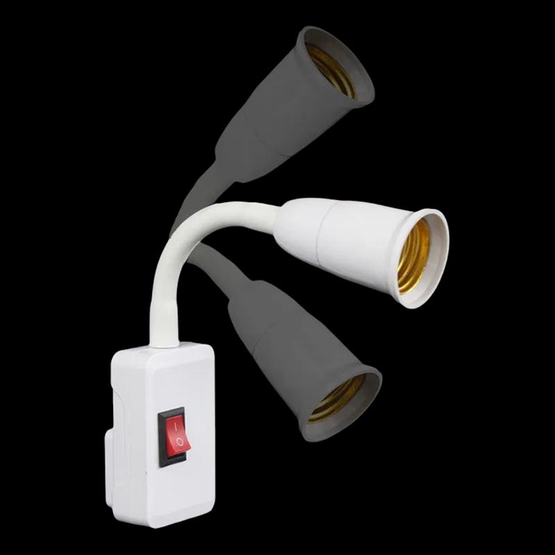 1 шт., европейская/британская вилка, светодиодная настольная лампа, шланг, рычаг управления, E27, прямая вилка, поворотная головка, патрон лампы E27 с выключателем
