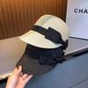New Sun Hat Women's Summer Straw Breathable Fashion Bow Seaside Vacation Sunscreen Hat