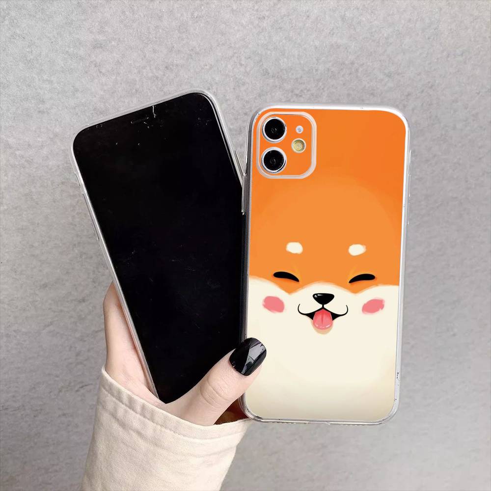 Милый корги Чехол для телефона iPhone17,16,15,14,13,12,11 Plus,Pro Max Мягкий прозрачный чехол