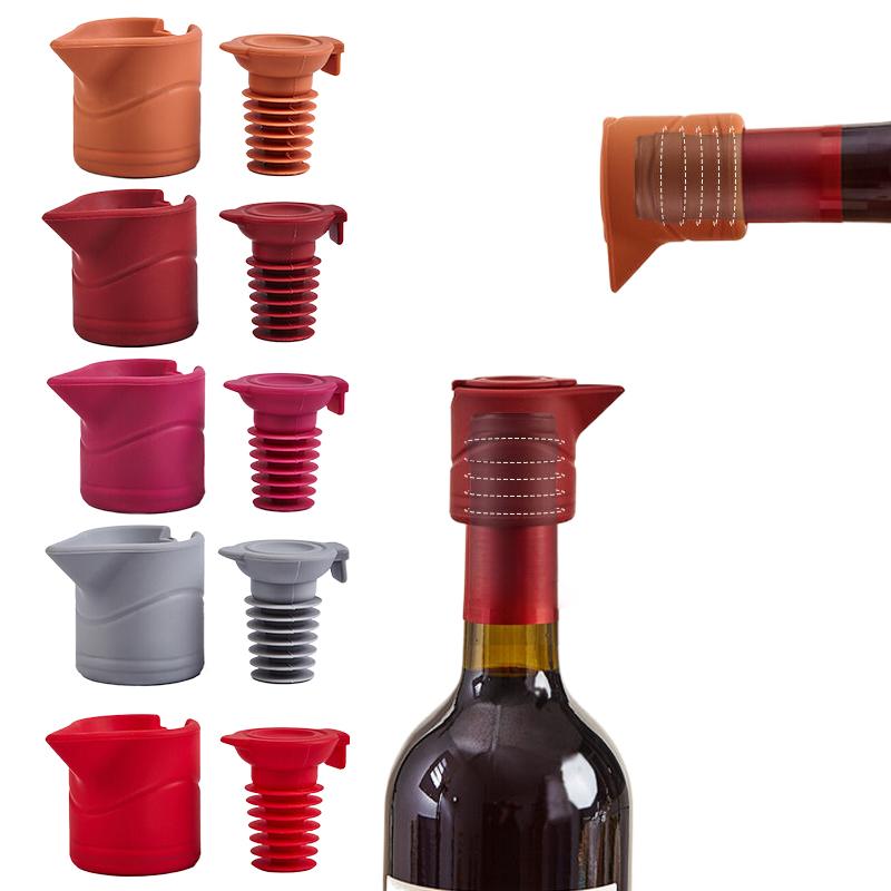 Мягкая силиконовая пробка для герметизации красного вина, пробка для шампанского, бытовая креативная пробка для сохранения свежести, герметичная пробка, винная, пищевого класса, многоцветная