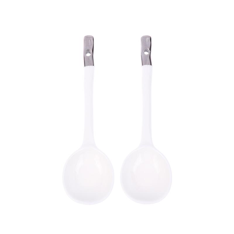 Фарфоровая белая керамическая ложка высокого качества, бытовая ложка для супа, длинная ручка, ложка для еды, половник, кухонная посуда