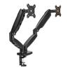 Amazon Basics Dual Monitor Arm with Gas Springs To 27 for Desk Black (Up Inches) Mounting,