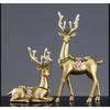 Резные влюбленные олени Домашнее украшение Декорация Аксессуары для стола Настольная книжная полка Гостиная Винный шкаф Прихожая Мягкие украшения