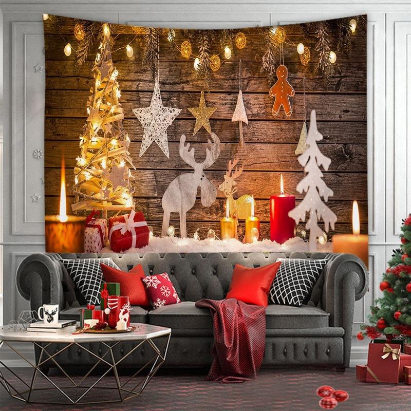 Рождественский гобелен с рисунком, домашний декор, Рождественский гобелен, декор для спальни, фон, ткань