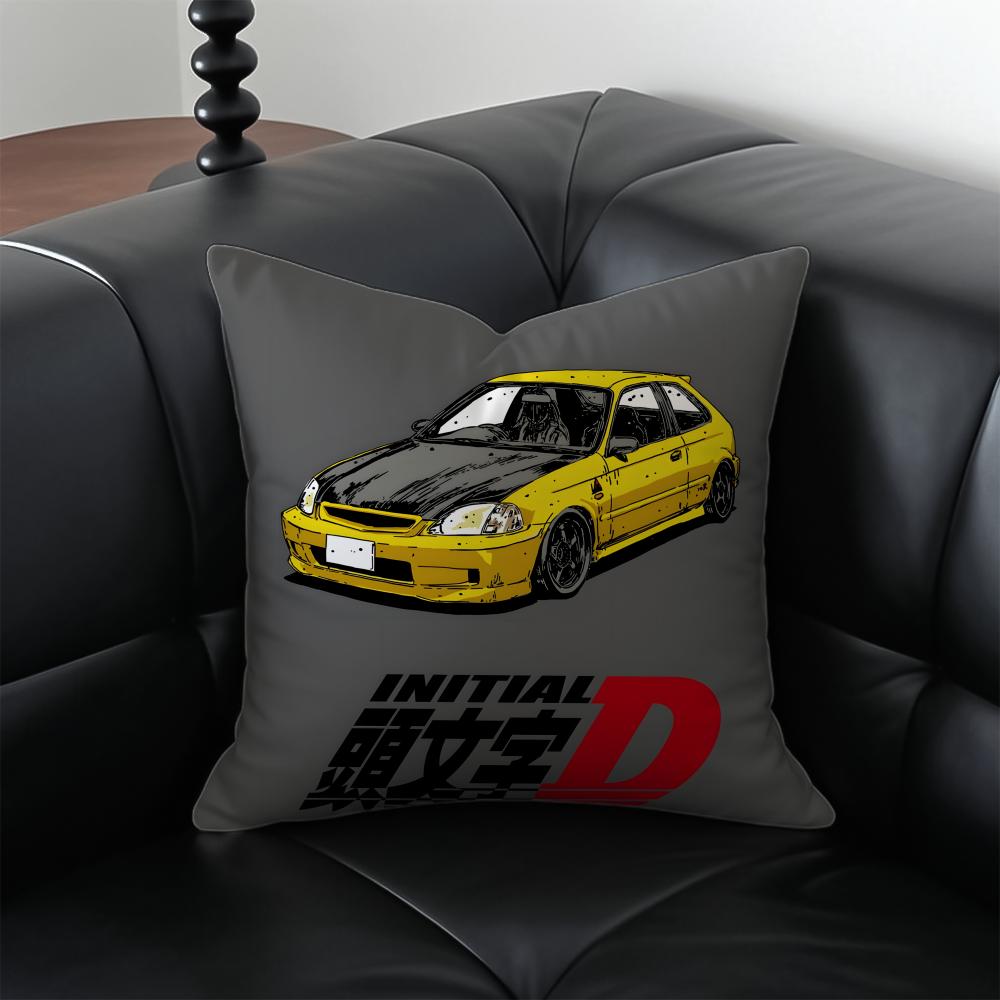 Аниме гонки Initial D Наволочка Чехол для подушки Антипылевой Невидимая молния шелковистый плюшевый чехол
