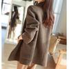 Autumn Winter Loose Plaid Tweed Wool Coat Single Breasted Notched Women Blazers Long Sleeve Jackets
